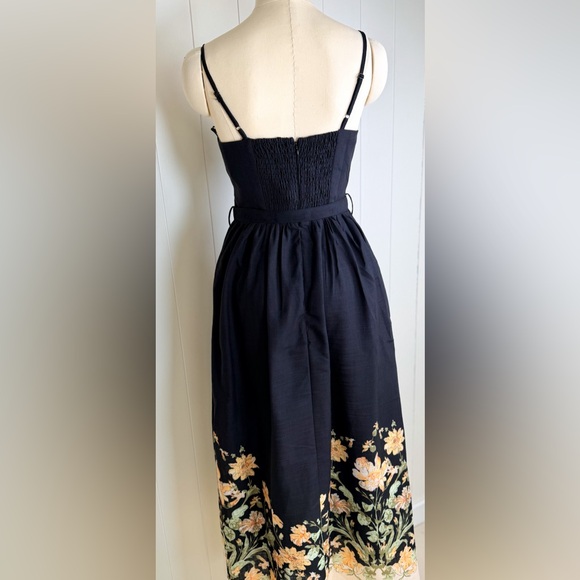 NEW En Saison Black Ginger Olive Iris Midi Dress - Picture 4 of 5